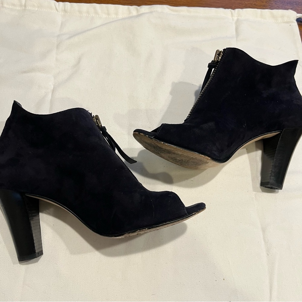 Paul Green Navy Suede Ankle Boots - Sz Women 8/UK 5.5